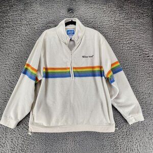 Wilbur Soot Sweater Womens Medium White Long Sleeve 1/4 Zip Pullover